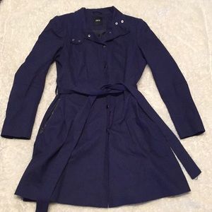 Asos light weight navy coat l. Size U.S. 12